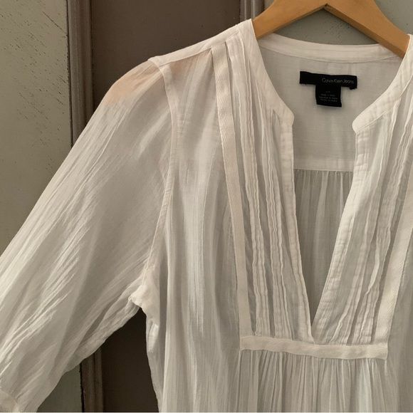 Calvin Klein Jeans White Girls Tunic Top/Dress - Picture 2 of 6